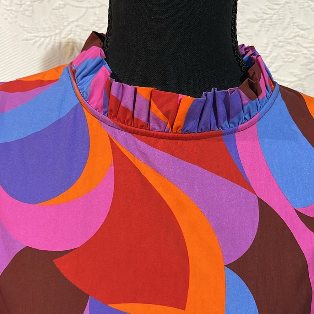 Peach Love multicolored tiered maxi‎ dress, size small - Picture 3 of 14